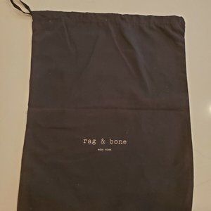 Rag & Bone Dust Bag Cover Black 12" x 15.5" drawstring